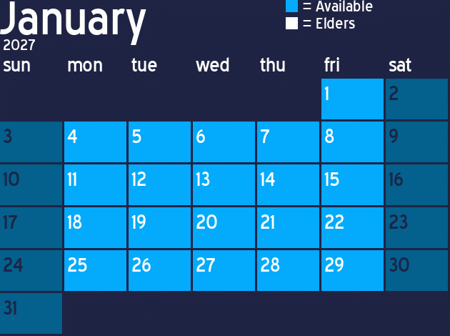 Missionary Dinner Calendar