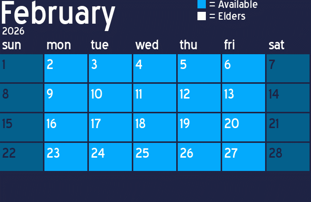 Missionary Dinner Calendar