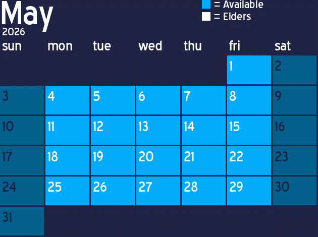 Missionary Dinner Calendar