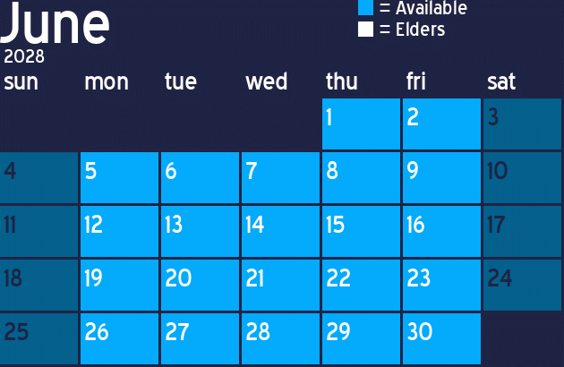 Missionary Dinner Calendar
