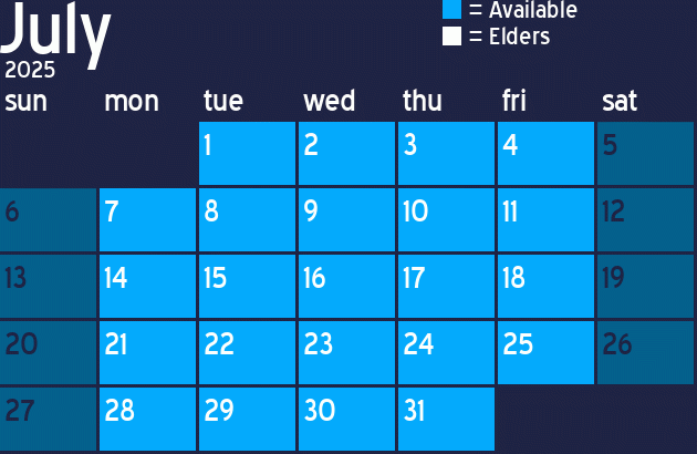 Missionary Dinner Calendar