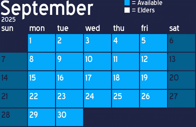 Missionary Dinner Calendar
