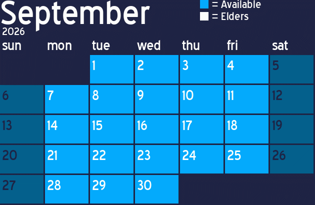 Missionary Dinner Calendar