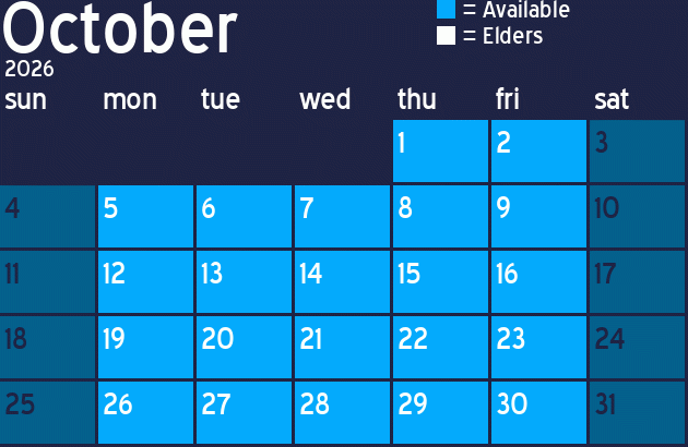 Missionary Dinner Calendar