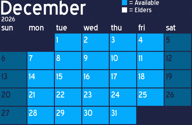 Missionary Dinner Calendar